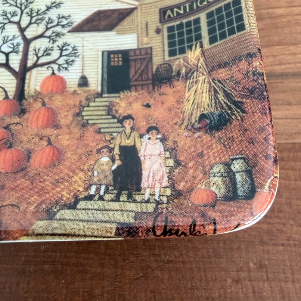 Charles Wysocki Collector Plate “Pumpkin Hollow” - Picture 4 of 6